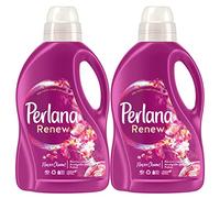 2 x Perlana Renew Flower Charm - Detergente líquido reaviva los colores para la ropa en lavadora y a mano - 2 botellas de 1,44 l