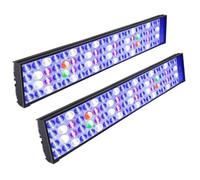 2 x PopBloom-H54 WiFi Luz LED para Acuario Marino, Lámpara de Acuario de Espectro Completo para Coral de Arrecife SPS/LPS Luz de Pecera (Con kit para colgar)