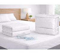 2 X Protector de Colchon Adulto Impermeable Transpirable Anti acaros Ajustable 150x190 cm