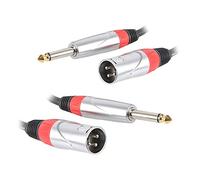 2 x Pulse 3P XLR macho a 1/4" Jack Mono 3 M cable plomo DJ Disco PA sistema