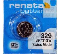 2 x Renata 329 reloj batería Suizo hizo plata óxido 1,5 v = también SR731SW V329 D329, GP329, 329