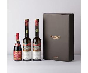 2 x Rincón de la Subbética 500 ml y 1 x Giuseppe Guisti 3 Medaglie d'oro Champagnottina 375 ml - Pack Regalo Aceite de Oliva Virgen Extra y Vinagre Balsámico de Módena
