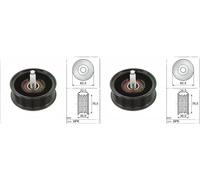 2 x Rodillo guía, correa trapezoidal dentada INA para JAGUAR, LAND ROVER F-TYPE