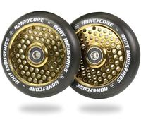 2 x Root Industries Honeycore Ruedas Scooter Stunt 110mm Oro/Pu Negro