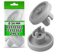 2 x Ruedas Lavavajillas Inferior Ø34mm 23x4 mm 02318160 02372350 para Miele