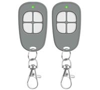 2 x SCS Sentinel Mando a distancia de 4 canales 433,92 MHz para puerta y garaje, mando a distancia Sentinel compatible con AAM0085, seguro, duradero y fácil de programar, color gris