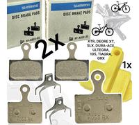 2 x Shimano K05S-RX Pastillas Freno Disco Resin XT XTR 105 + Bleedblock