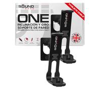 2 x Soporte de Montaje en Pared One, One Gen 2, One SL, Play:1 - Pack Doble - Negro - Compatible con Sonos One, One Gen 2, ONESL & Play:1, diseñado en el Reino Unido