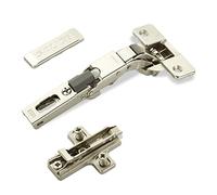 2 x SOTECH Bisagras universales Salice con agujero de 110° modelo T48 con amortiguador para puertas redondeadas, galceadas y perfiladas altura de la placa de montaje transversal de 3 mm