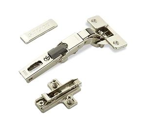 2 x SOTECH Bisagras universales Salice con taladro 110° T48 Push Open con muelle negativo para puertas redondeadas, galceadas y perfiladas altura de placa transversal de 3 mm