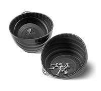 2 x STAHLWERK cuenco magnético 6 pulgadas de plástico con excelente fuerza adhesiva, para almacenamiento de tornillos, herramientas y piezas pequeñas, base engomada