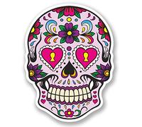 2 x Sugar Skull Vinyl Mexikanischer Tag der Toten Mexiko#5669 barra/