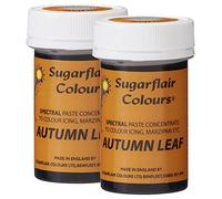 2 x Sugarflair 25g Autumn Leaf Spectral Paste Gel Edible Food Colour Cake Icing