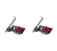 2 x Tarjeta PCIE Tarjeta de Red Gigabit Tarjeta de Red Cableada RJ45 10/100/1000Mbps Tarjeta de Red PCI-E Adaptador de Red LAN