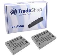 2 x Trade-Shop - Batería de ion de litio de cámara para Rollei Compactline 103 110 203 Rollei X8 X de 8 Compact TCM Cámara Digital 4,2 Acer cs5530 CS5531 cs6531 N Avant S de 4 S de 5 S de 6 BenQ dce720