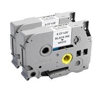 2 x TZe-211 6 mm x 8 m negro sobre blanco compatible con Brother TZe-211 TZe211 TZ 211, para Brother P-touch cinta de escritura PT-H100LB H100R PT-H105 PT-D200 D200BW D200VP PT-D210 D210VP PT-E10 0