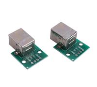 2 X Usb Tipo B Zócalo Hembra Tablero Del Desbloqueo Conector De Adaptador De Paso De 2,54 Mm