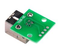 2 X Usb Tipo B Zócalo Hembra Tablero Del Desbloqueo Conector De Adaptador De Paso De 2,54 Mm