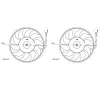2 x ventilador de radiador NRF para AUDI 100 C4, 80 B4, A6 C4, COUPE B3