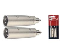 2 X XLR M/ CINCH M Adaptador En Blister