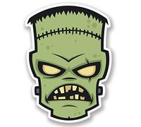 2 x Zombie Vinyl Sticker iPad Laptop Car Bike Helmet Frankenstein Monster #4631