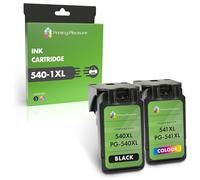 2 XL Compatibles PG-540XL CL-541XL Cartuchos de Tinta para Canon Pixma MG2150 MG2250 MG3150 MG3250 MG3550 MG3650 MG4150 MG4250 MX375 MX395 MX435 MX455 MX475 MX515 MX525 - Negro/Color, Alta Capacidad