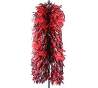 2 yardas 200g Boa de plumas de gallo natural Danza Fiesta de carnaval Ropa Chal Cosplay Decoraciones plumas para manualidades Venta al por mayor-Rojo