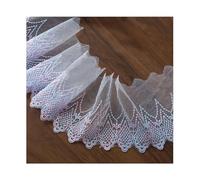 2 Yards Embroidered Lace Floral Edge Trim Ribbon Trimmings Clothes Gift Wrapping Decoration Applique DIY Sewing Crafts (Model 32 11cm wide)