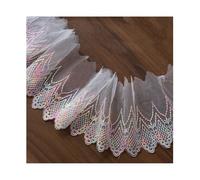 2 Yards Embroidered Lace Floral Edge Trim Ribbon Trimmings Clothes Gift Wrapping Decoration Applique DIY Sewing Crafts (Model 31 11cm wide)