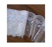 2 Yards Embroidered Lace Floral Edge Trim Ribbon Trimmings Clothes Gift Wrapping Decoration Applique DIY Sewing Crafts (Model 12 13cm wide)