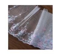 2 Yards Embroidered Lace Floral Edge Trim Ribbon Trimmings Clothes Gift Wrapping Decoration Applique DIY Sewing Crafts (Model 21 15cm wide)
