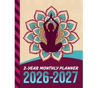 2-Year Monthly Planner 2026-2027: 8.5x11 Dated Organizer With 100 Blank College-Ruled Notebook Pages Combo / 24-Month Schedule / Yoga Mandala Theme Cover