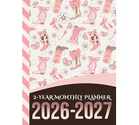 2-Year Monthly Planner 2026-2027: Hardcover / 8.5x11 Dated Organizer With 100 Blank College-Ruled Notebook Pages Combo / 24-Month Schedule / Pink Cowgirl Boot - Country Western Theme Pattern
