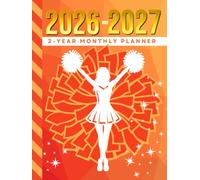 2-Year Monthly Planner 2026-2027: Hardcover / 8.5x11 Dated Organizer With 100 Blank College-Ruled Notebook Pages Combo / 24-Month Schedule / Orange ... Gift for Cheerleader - Team - Captain - Coach
