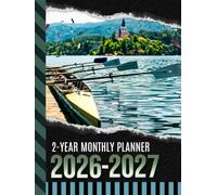 2-Year Monthly Planner 2026-2027: Hardcover / 8.5x11 Dated Organizer With 100 Blank College-Ruled Notebook Pages Combo / 24-Month Schedule / Rowing Sculling Crew - Water Sports Art Cover Design