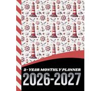 2-Year Monthly Planner 2026-2027: Hardcover / 8.5x11 Dated Organizer With 100 Blank College-Ruled Notebook Pages Combo / 24-Month Schedule / Nautical Boating Sailing - Water Sports Art Cover Design