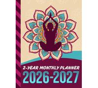 2-Year Monthly Planner 2026-2027: Hardcover / 8.5x11 Dated Organizer With 100 Blank College-Ruled Notebook Pages Combo / 24-Month Schedule / Yoga Mandala Theme Cover