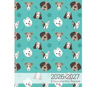 2-Year Monthly Planner 2026-2027: Large Print 24-Month Daily Planning Organizer to Track Your Schedule, Appointments, and Goals from January 2026 to ... 2027 with Holidays and Cute Dog Pattern Cover