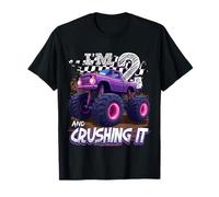 2 Year Old Boys Monster Truck It's My 2nd Birthday Party Camiseta