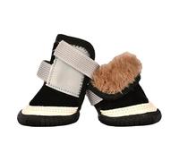 2 zapatos sueltos para mascotas fáciles de cerrar, zapatos para perros de moda para poner y quitar rápidamente, cómodos para el cuidado diario del perro, zapatos de invierno aislantes, zapatos