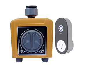2 zonas WIFI TUYA Smart Home Garden Temporizador de riego automático Sensor lluvia Riego,De múltiples fines(Timer and gatway USA)