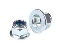 20/10/2 piezas M3-M12 tuerca de bloqueo de inserción de nailon con brida hexagonal de acero al carbono(BFLM-M10-2Pcs)