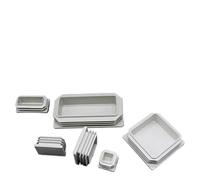 20/10 Uds. Tapones Interiores de plástico Blanco rectangulares Cuadrados, Tapones de nivelación for Muebles, Cubierta for Pata de Silla y Mesa, Calcetines, Tapa Final(50x50mm,10 pcs)
