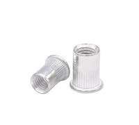 20-100 piezas de tuercas remachables de aluminio M3-M10 de cabeza plana, insertos de tuerca remachable de aluminio(100pcs,M3)