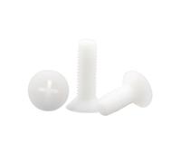 20-100 piezas M2-M8 nylon ranura cruzada cabeza avellanada tornillos aislantes, M8x15mm(20 piezas)