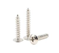 20-100 Piezas M3-M6 TA-type Tornillos autorroscantes de cabeza de seta cruzada en acero al carbono, niquelados, M3x30mm(100 unidades)