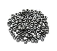 20-100 stuks/partij 4/5/6/8/10/12/14,0 mm grote gaten kralen CCB kralen spacer losse kralen voor doe-het-zelf sieraden maken accessoires bedels - Gun Black - 8 mm x 100 stuks