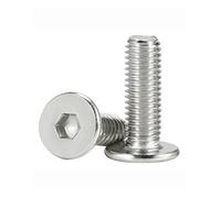 20-100 Uds 304 A2-70 Acero inoxidable M2 M2.5 M3 M4 M5 Innensechskant Socket Ultra delgado Super Low cabeza de oblea plana tornillo con casquillo hexagonal(5mm,M3x8mm-50pcs)