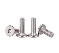 20-100 Uds CM M1.6 M2 .5 M3 M4 304 A2 Tornillo De Cabeza Oblea Plana Baja Delgada Seis Lóbulos Acero Inoxidable Longitud Del Perno 2mm-50mm(M2.5x4mm-100pcs)