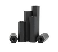 20-100 Uds Hembra A Nylon Separador M2M2.5M3 M4 * L Negro Pcb Espaciador Columna Tornillos Espaciadores De Plástico(5mm,M2.5 100pcs)